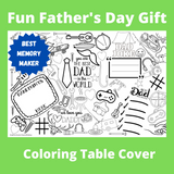 Father's Day Coloring Tablecloth by Creative Crayons Workshop