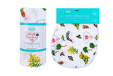 Gift Set: South Carolina Girl Baby Muslin Swaddle Blanket and Burp Cloth/Bib Combo by Little Hometown