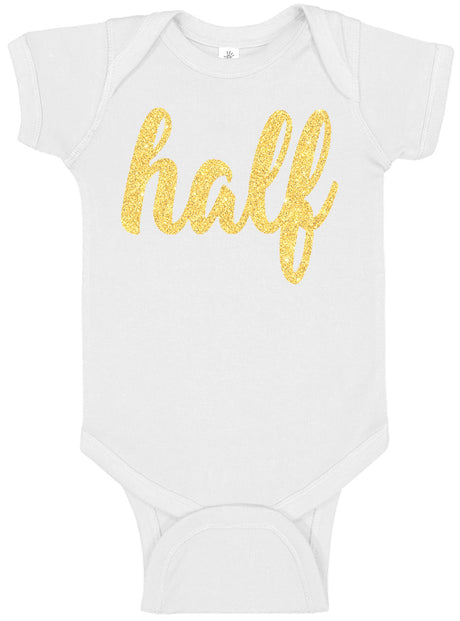 Half Gold Birthday Bodysuit - Aiden's Corner