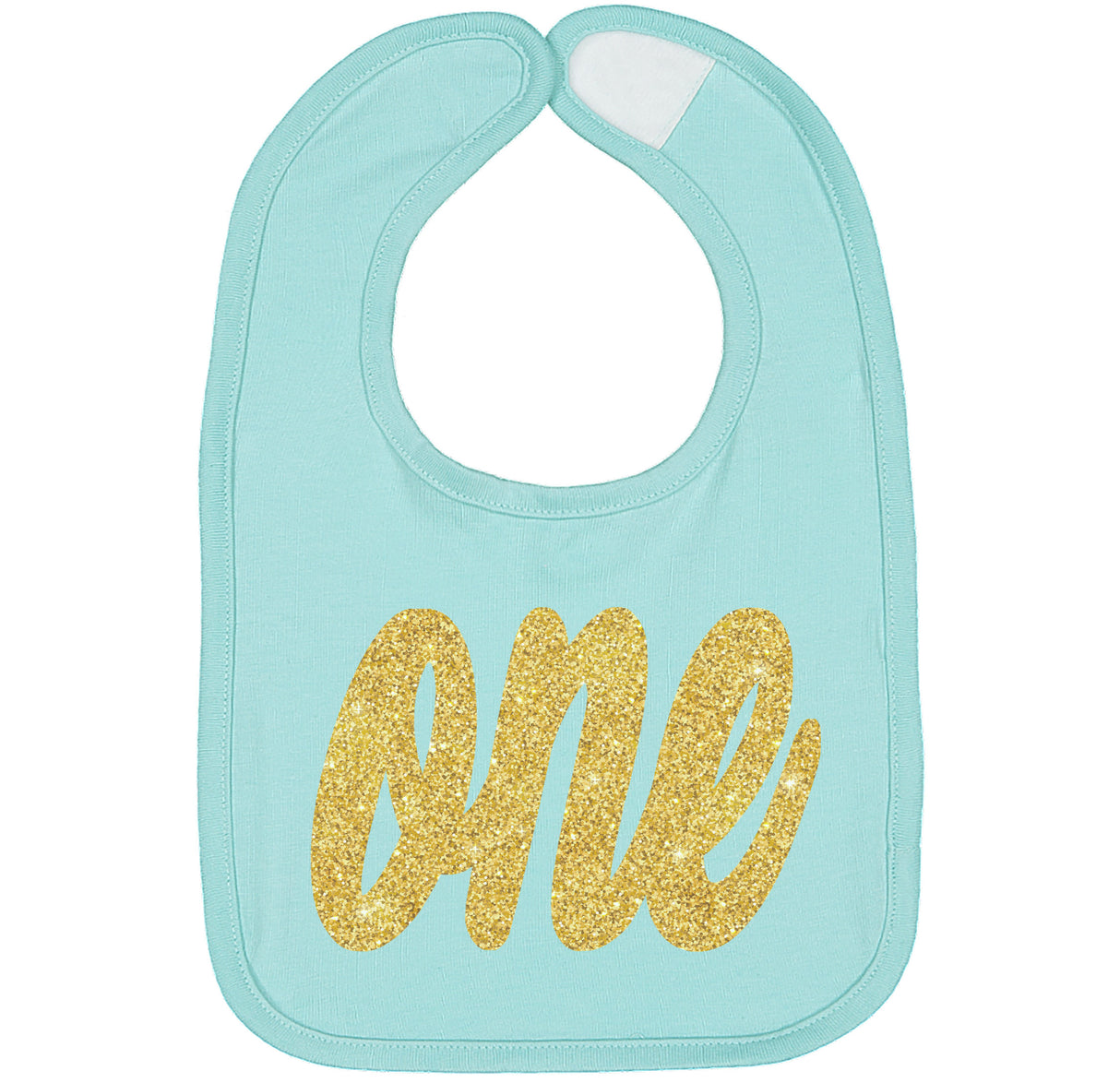 Gold One First Birthday Smash Cake Bibs