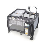 Portable Baby Playard with Changing Table Bassinet and Music Box-Gray