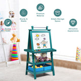 3 in 1 Double-Sided Storage Art Easel-Green