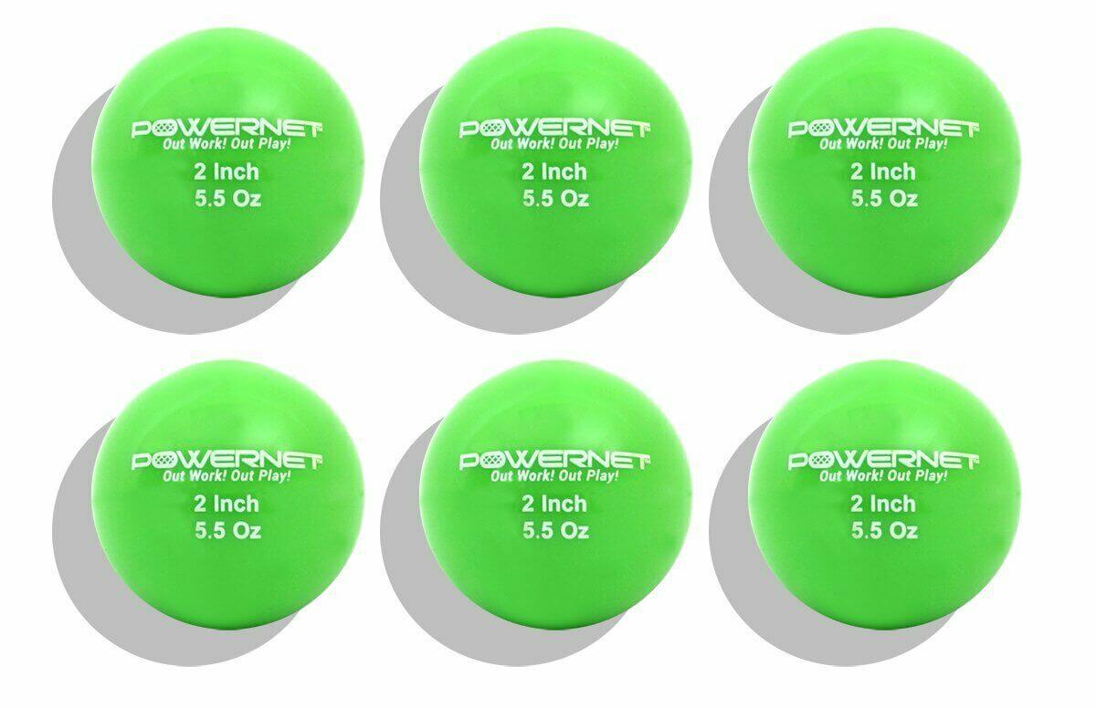 2" Weighted Training Balls 6 Pack - Choose from 4 Weights - 3.5, 5.5, 7.5, 9.5 oz by Jupiter Gear