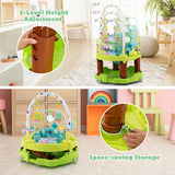 3-in-1 Baby Activity Center with 3-position for 0-24 Months-Green