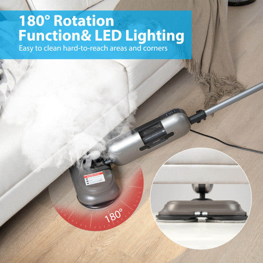 1100W Handheld Detachable Steam Mop with LED Headlights