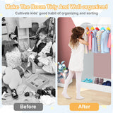 Kids Dress Up Storage with Mirror-White