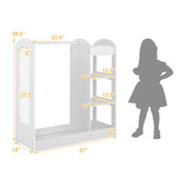 Kids Dress Up Storage with Mirror-White