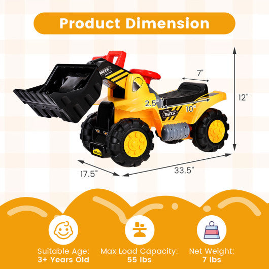 Kids Toddler Ride on Truck Excavator Digger