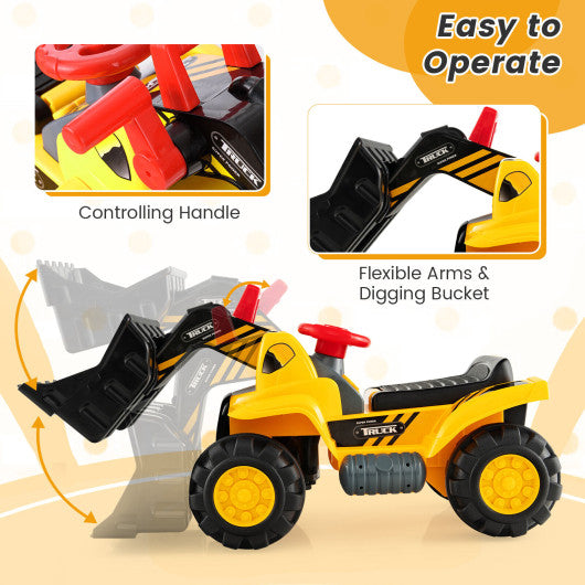 Kids Toddler Ride on Truck Excavator Digger
