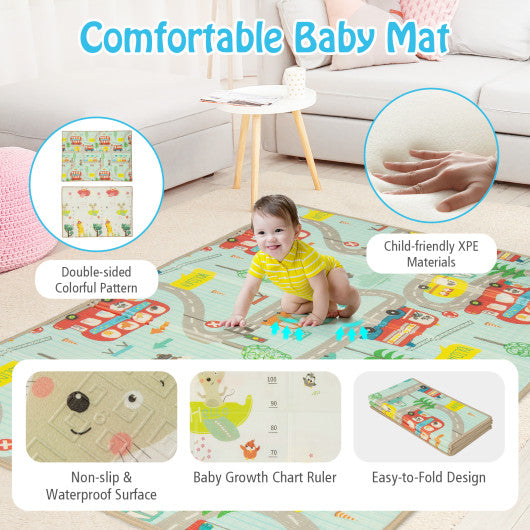 Large Baby Playpen with Mat and Ocean Balls-Light gray