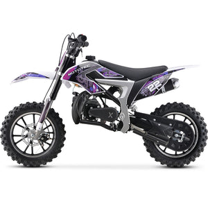 MotoTec Demon 50cc 2-Stroke Kids Gas Dirt Bike Purple