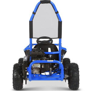 MotoTec Mud Monster 98cc Go Kart Full Suspension Blue
