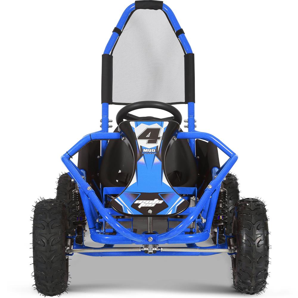 MotoTec Mud Monster 98cc Go Kart Full Suspension Blue