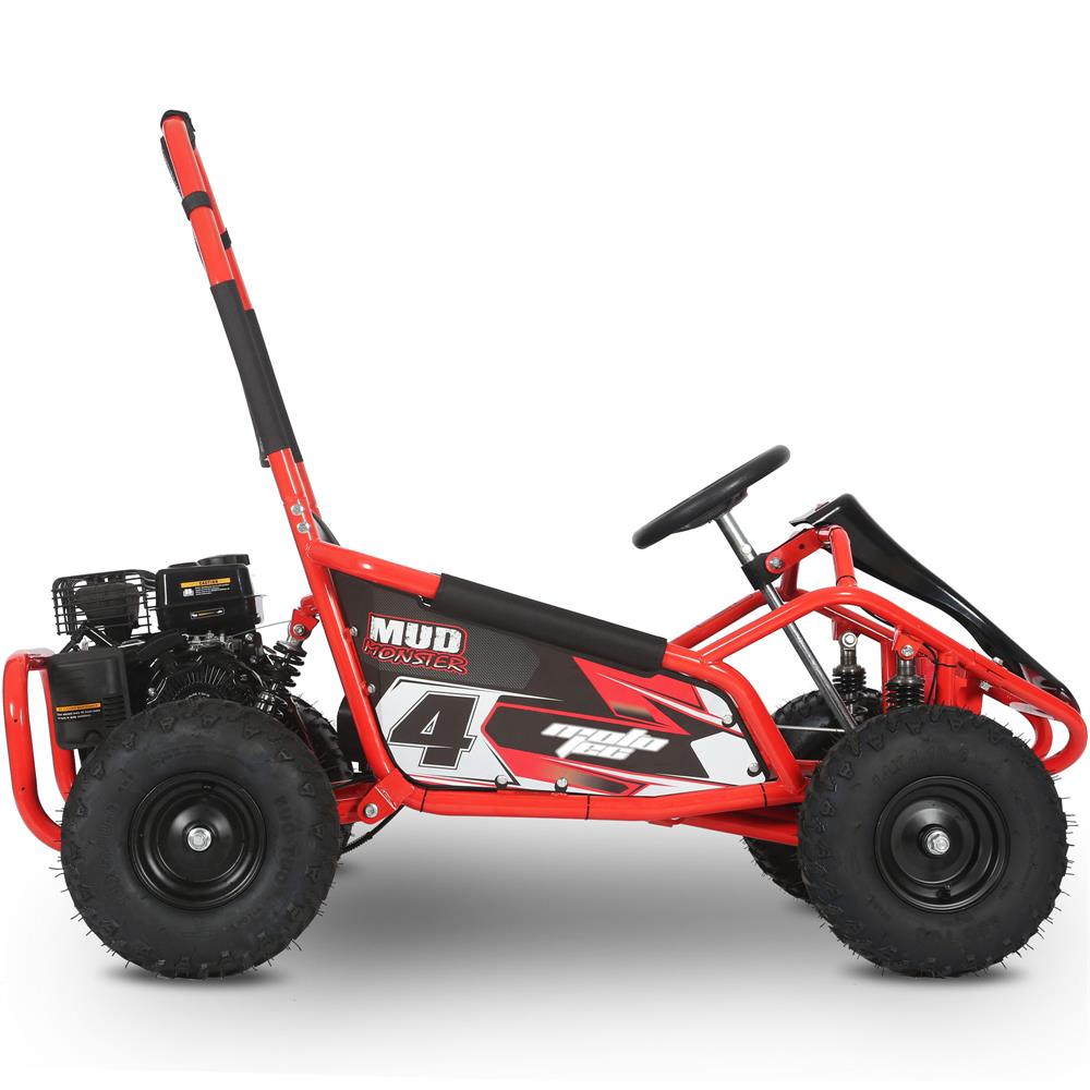 MotoTec Mud Monster 98cc Go Kart Full Suspension Red