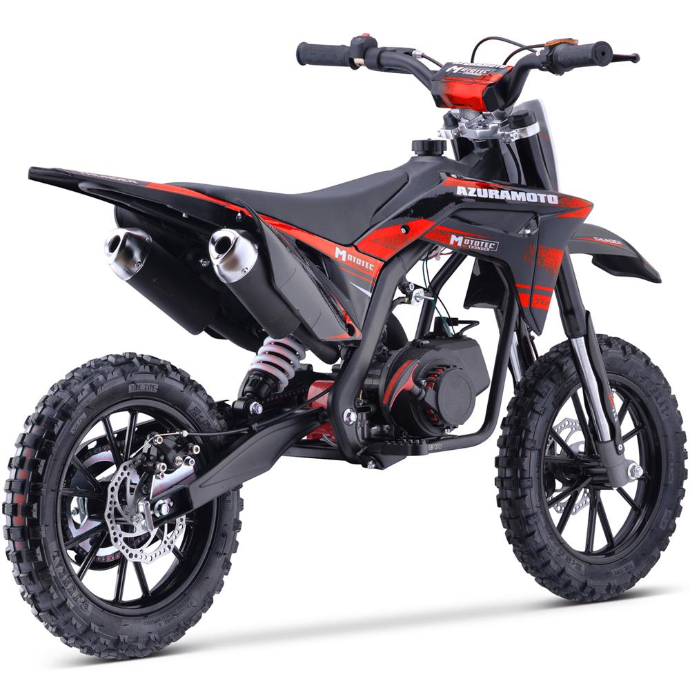 MotoTec Thunder 50cc 2-Stroke Kids Gas Dirt Bike Red