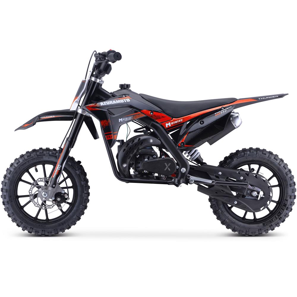 MotoTec Thunder 50cc 2-Stroke Kids Gas Dirt Bike Red