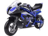 MotoTec Electric Pocket Bike GT 36v 500w Blue