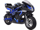 MotoTec Gas Pocket Bike GT 49cc 2-stroke Blue