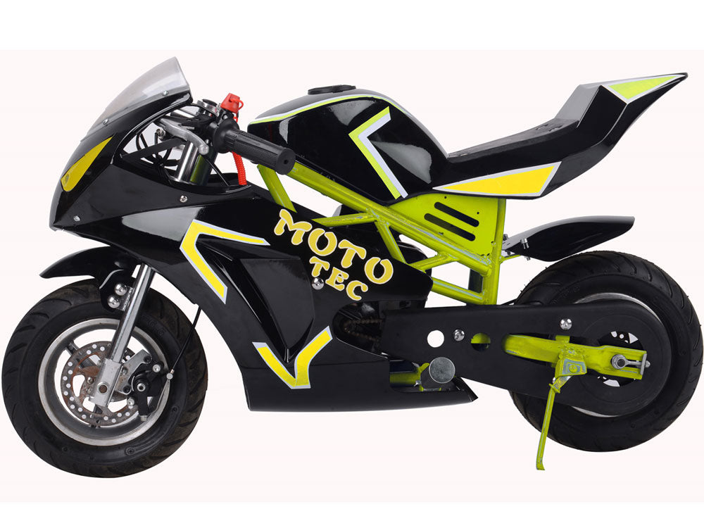 MotoTec Gas Pocket Bike GT 49cc 2-stroke Yellow