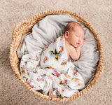 Gift Set: Maryland Baby Muslin Swaddle Blanket and Burp Cloth/Bib Combo by Little Hometown