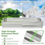 Metal Galvanized Raised Garden Bed with Open-Ended Base-8 x 4 ft