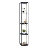 64 Inches Floor Lamp with 3-Level Dimmable LED Bulbs and Rotatable LED Poles-Black