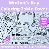 Mother's Day Coloring Tablecloth by Creative Crayons Workshop