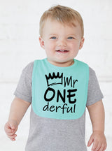 Mr One-derful First Birthday Smash Cake Bib - Aiden's Corner