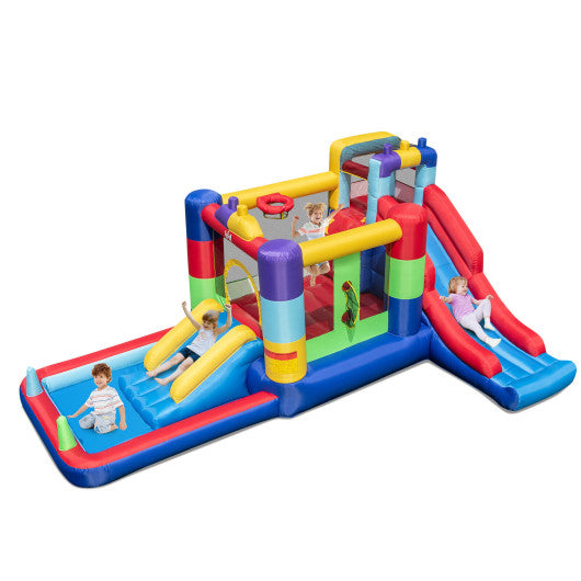 Inflatable Bounce House with 680W Blower and Ball Pit