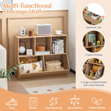 5-Cube Wooden Kids Toy Storage Organizer with Anti-Tipping Kits-Natural