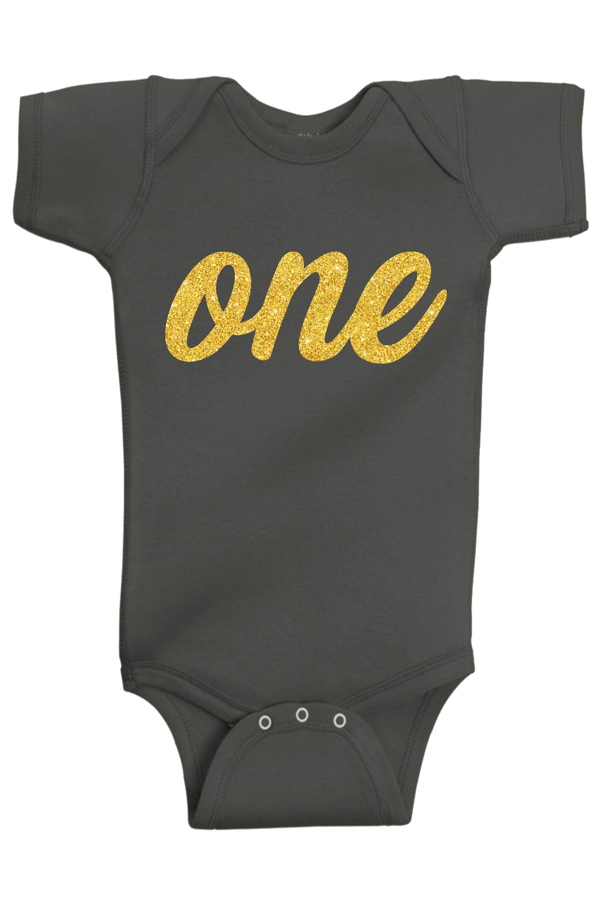 One Gold First Birthday Bodysuit - Aiden's Corner