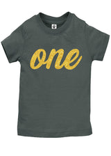 One Gold First Birthday Shirt - Aiden's Corner