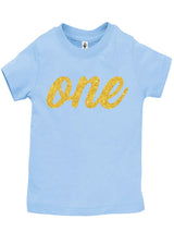 One Gold First Birthday Shirt - Aiden's Corner