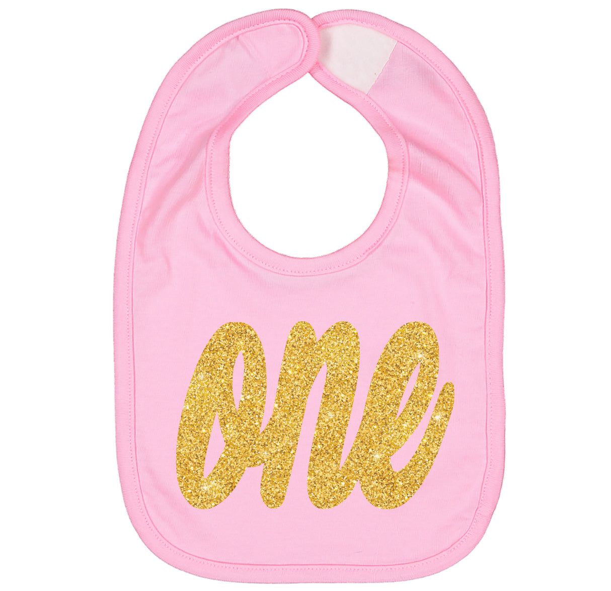 Gold One First Birthday Smash Cake Bibs