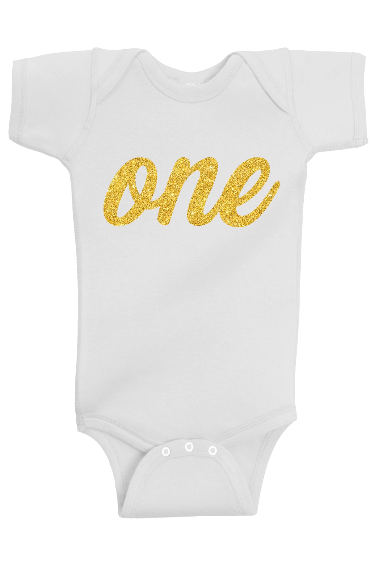 One Gold First Birthday Bodysuit - Aiden's Corner