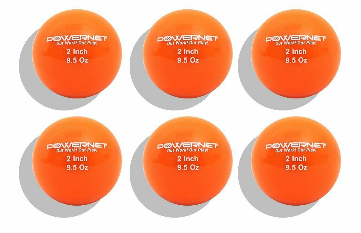 2" Weighted Training Balls 6 Pack - Choose from 4 Weights - 3.5, 5.5, 7.5, 9.5 oz by Jupiter Gear