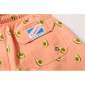 Pink Avocado - Kids Swim Trunks by Bermies