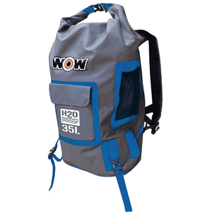 WOW Sports H2O WaterProof Dry Backpack in Blue with Adjustable Strap (18-5110B) by Jupiter Gear