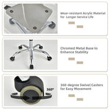 Swivel Acrylic Armless Adjustable Height Office Chair