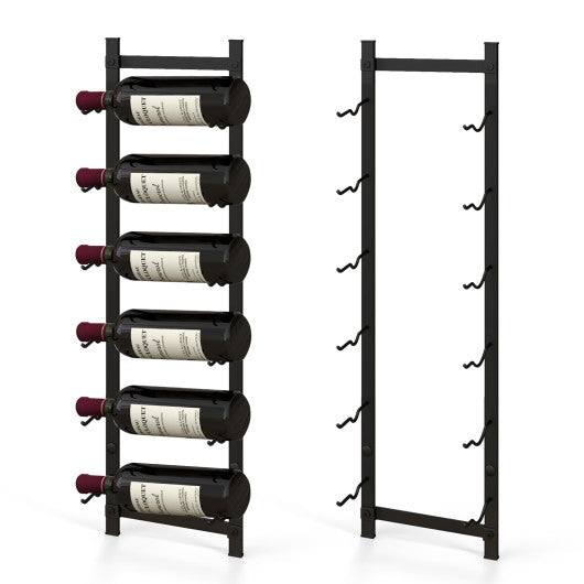 Rust proof Wall Mounted Wine Rack for 6 or 9 Bottles-M