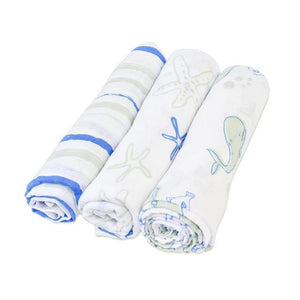 Ocean Friends Swaddle Blanket Four Pack - Aiden's Corner Baby & Toddler Clothes, Toys, Teethers, Feeding and Accesories