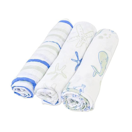 Ocean Friends Swaddle Blanket Four Pack - Aiden's Corner Baby & Toddler Clothes, Toys, Teethers, Feeding and Accesories