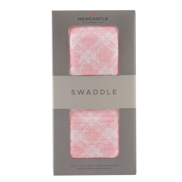 Primrose Pink Plaid Swaddle - Aiden's Corner Baby & Toddler Clothes, Toys, Teethers, Feeding and Accesories