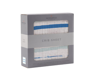 Ocean Stripe Crib Mattress Sheet - Aiden's Corner Baby & Toddler Clothes, Toys, Teethers, Feeding and Accesories