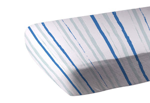 Ocean Stripe Crib Mattress Sheet - Aiden's Corner Baby & Toddler Clothes, Toys, Teethers, Feeding and Accesories