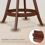 Set of 2 24/30 Inch Swivel Bar Stools with Footrest-24 inches