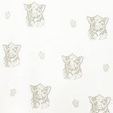 Zipper Footie - Sketched Piglet on White  100% Pima Cotton by Feather Baby