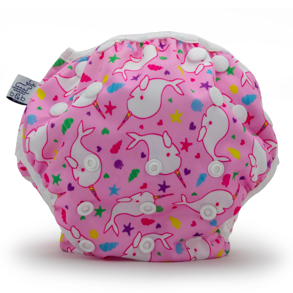 Narwhals 0-3 years Nageuret  Swim Diaper (Light Pink) by Beau & Belle Littles