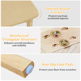 48 Inch Solid Wood Dining Table with Rubber Wood Supporting Legs for Kitchen Dining Room-Natural