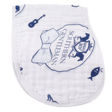 Gift Set: Southern Gentleman Baby Muslin Swaddle Blanket and Burp Cloth/Bib Combo by Little Hometown